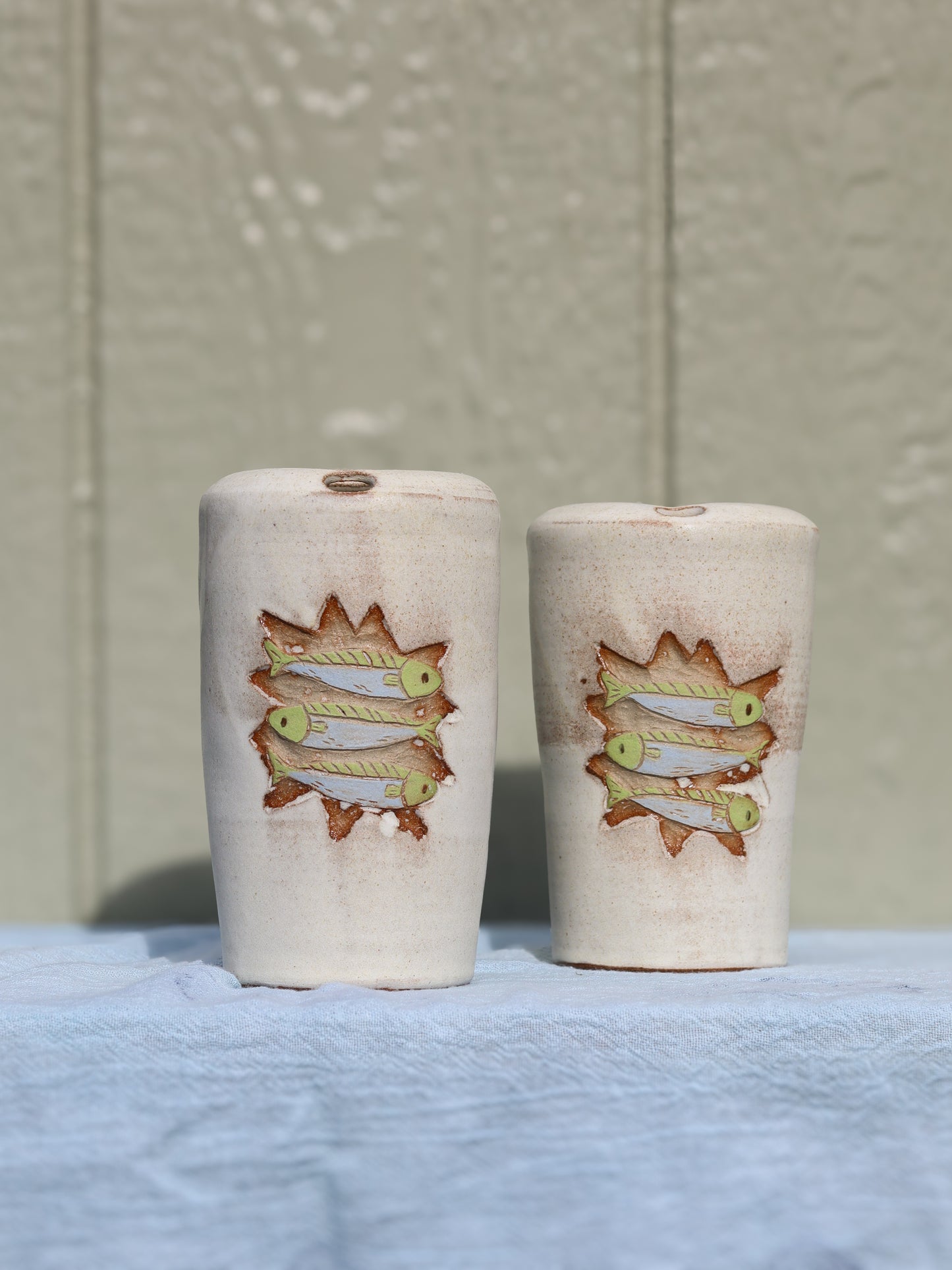 Green and Blue Sardine sipper