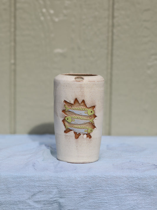 Green and Blue Sardine sipper